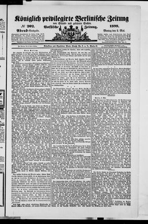 Königlich privilegirte Berlinische Zeitung von Staats- und gelehrten Sachen vom 02.05.1898