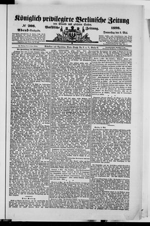 Königlich privilegirte Berlinische Zeitung von Staats- und gelehrten Sachen on May 5, 1898