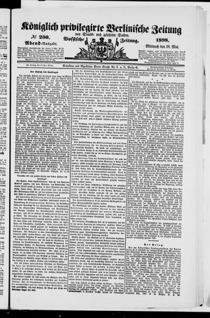 Königlich privilegirte Berlinische Zeitung von Staats- und gelehrten Sachen on May 18, 1898