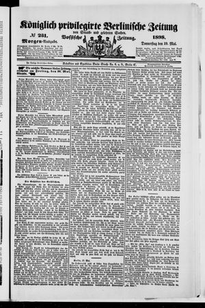 Königlich privilegirte Berlinische Zeitung von Staats- und gelehrten Sachen vom 19.05.1898