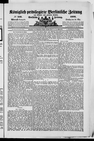 Königlich privilegirte Berlinische Zeitung von Staats- und gelehrten Sachen on May 24, 1898