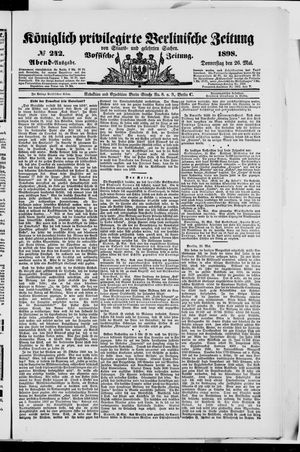 Königlich privilegirte Berlinische Zeitung von Staats- und gelehrten Sachen on May 26, 1898