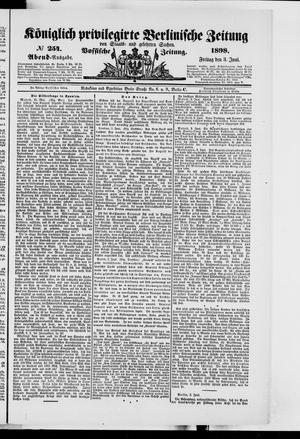 Königlich privilegirte Berlinische Zeitung von Staats- und gelehrten Sachen vom 03.06.1898