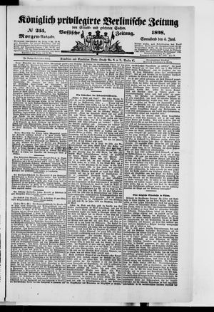 Königlich privilegirte Berlinische Zeitung von Staats- und gelehrten Sachen vom 04.06.1898
