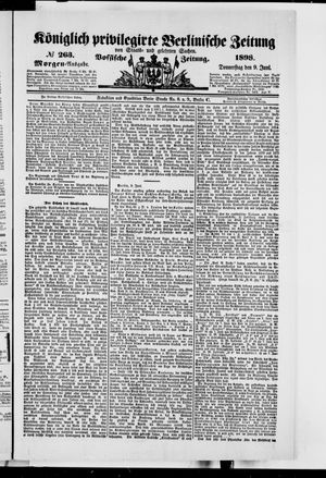 Königlich privilegirte Berlinische Zeitung von Staats- und gelehrten Sachen vom 09.06.1898