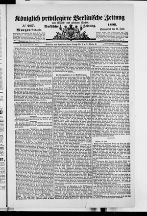 Königlich privilegirte Berlinische Zeitung von Staats- und gelehrten Sachen vom 11.06.1898