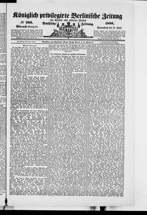 Königlich privilegirte Berlinische Zeitung von Staats- und gelehrten Sachen vom 11.06.1898