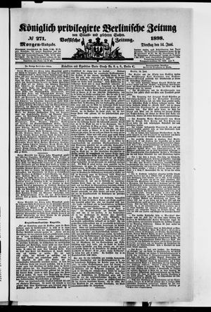 Königlich privilegirte Berlinische Zeitung von Staats- und gelehrten Sachen vom 14.06.1898