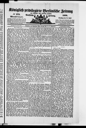 Königlich privilegirte Berlinische Zeitung von Staats- und gelehrten Sachen vom 14.06.1898
