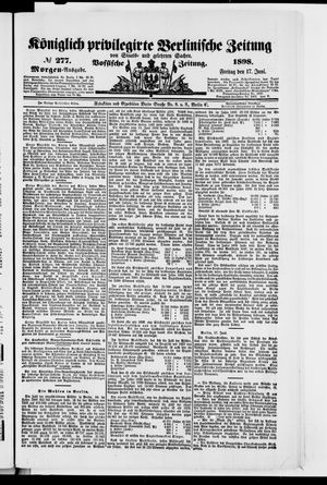 Königlich privilegirte Berlinische Zeitung von Staats- und gelehrten Sachen vom 17.06.1898