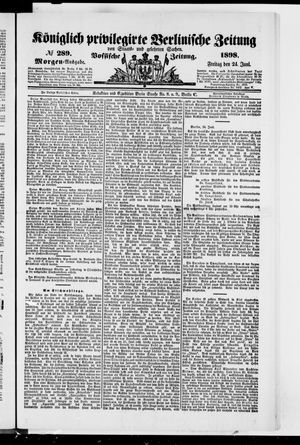 Königlich privilegirte Berlinische Zeitung von Staats- und gelehrten Sachen vom 24.06.1898
