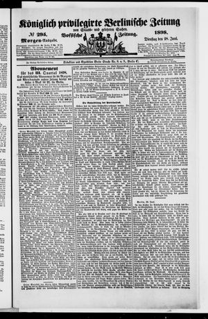 Königlich privilegirte Berlinische Zeitung von Staats- und gelehrten Sachen vom 28.06.1898