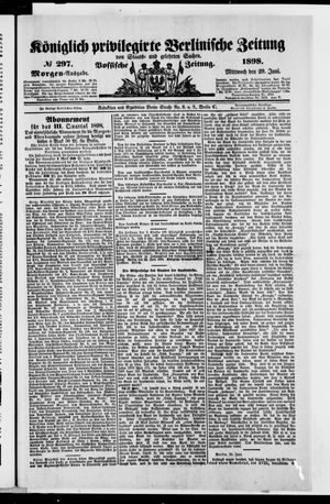 Königlich privilegirte Berlinische Zeitung von Staats- und gelehrten Sachen vom 29.06.1898