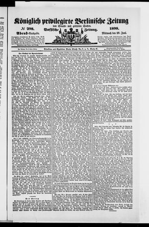 Königlich privilegirte Berlinische Zeitung von Staats- und gelehrten Sachen vom 29.06.1898
