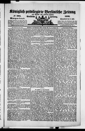 Königlich privilegirte Berlinische Zeitung von Staats- und gelehrten Sachen vom 02.07.1898