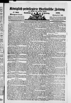 Königlich privilegirte Berlinische Zeitung von Staats- und gelehrten Sachen vom 03.07.1898