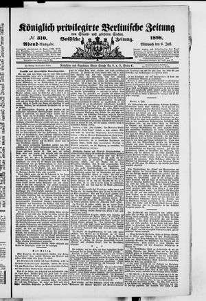 Königlich privilegirte Berlinische Zeitung von Staats- und gelehrten Sachen vom 06.07.1898