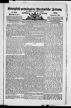 Königlich privilegirte Berlinische Zeitung von Staats- und gelehrten Sachen vom 08.07.1898