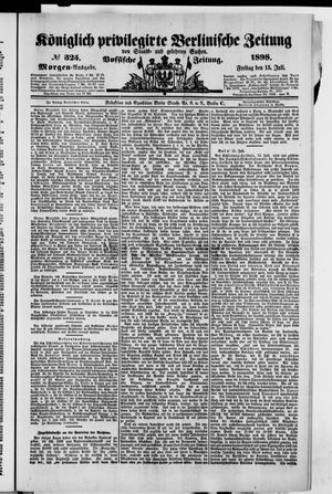 Königlich privilegirte Berlinische Zeitung von Staats- und gelehrten Sachen vom 15.07.1898
