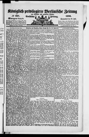 Königlich privilegirte Berlinische Zeitung von Staats- und gelehrten Sachen vom 16.07.1898