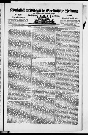 Königlich privilegirte Berlinische Zeitung von Staats- und gelehrten Sachen vom 16.07.1898