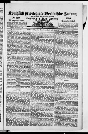 Königlich privilegirte Berlinische Zeitung von Staats- und gelehrten Sachen on Jul 17, 1898