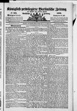 Königlich privilegirte Berlinische Zeitung von Staats- und gelehrten Sachen vom 19.07.1898