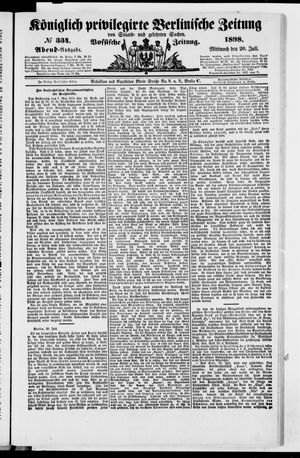Königlich privilegirte Berlinische Zeitung von Staats- und gelehrten Sachen vom 20.07.1898