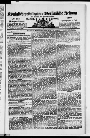 Königlich privilegirte Berlinische Zeitung von Staats- und gelehrten Sachen vom 21.07.1898