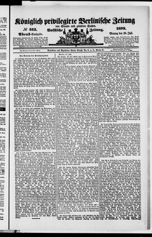 Königlich privilegirte Berlinische Zeitung von Staats- und gelehrten Sachen vom 25.07.1898