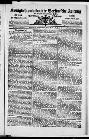Königlich privilegirte Berlinische Zeitung von Staats- und gelehrten Sachen vom 26.07.1898