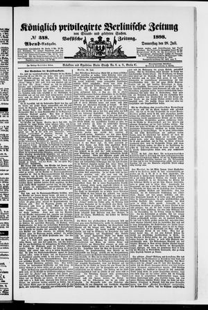 Königlich privilegirte Berlinische Zeitung von Staats- und gelehrten Sachen vom 28.07.1898