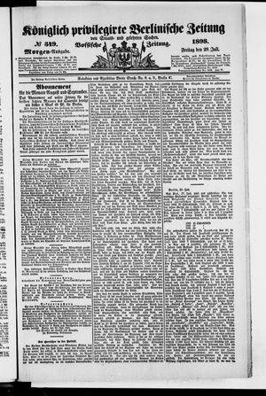 Königlich privilegirte Berlinische Zeitung von Staats- und gelehrten Sachen vom 29.07.1898
