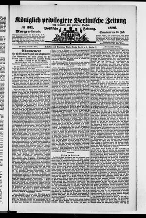 Königlich privilegirte Berlinische Zeitung von Staats- und gelehrten Sachen vom 30.07.1898