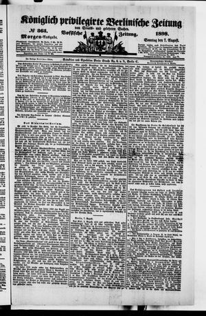 Königlich privilegirte Berlinische Zeitung von Staats- und gelehrten Sachen vom 07.08.1898