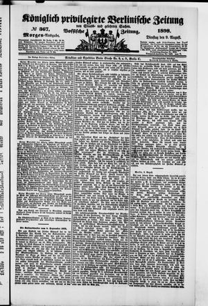 Königlich privilegirte Berlinische Zeitung von Staats- und gelehrten Sachen vom 09.08.1898