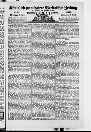 Königlich privilegirte Berlinische Zeitung von Staats- und gelehrten Sachen vom 14.08.1898
