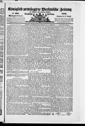 Königlich privilegirte Berlinische Zeitung von Staats- und gelehrten Sachen vom 21.08.1898