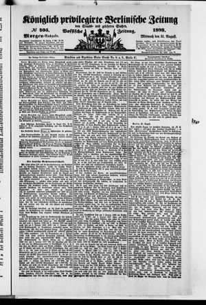 Königlich privilegirte Berlinische Zeitung von Staats- und gelehrten Sachen vom 31.08.1898