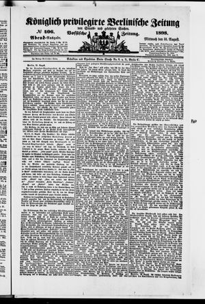 Königlich privilegirte Berlinische Zeitung von Staats- und gelehrten Sachen on Aug 31, 1898