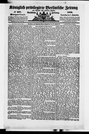 Königlich privilegirte Berlinische Zeitung von Staats- und gelehrten Sachen vom 01.09.1898