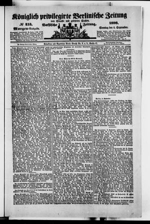 Königlich privilegirte Berlinische Zeitung von Staats- und gelehrten Sachen vom 04.09.1898