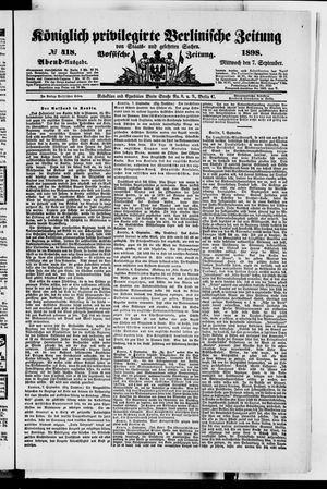 Königlich privilegirte Berlinische Zeitung von Staats- und gelehrten Sachen vom 07.09.1898