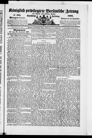 Königlich privilegirte Berlinische Zeitung von Staats- und gelehrten Sachen on Sep 28, 1898