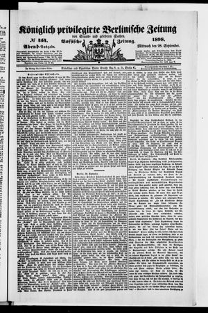 Königlich privilegirte Berlinische Zeitung von Staats- und gelehrten Sachen vom 28.09.1898