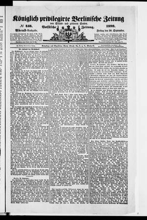 Königlich privilegirte Berlinische Zeitung von Staats- und gelehrten Sachen vom 30.09.1898