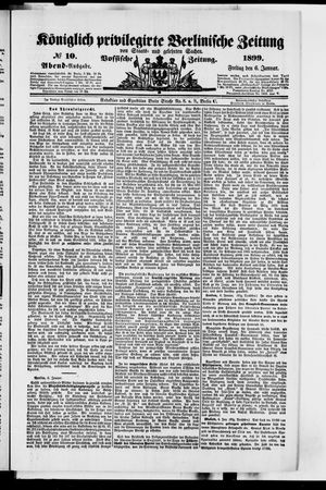 Königlich privilegirte Berlinische Zeitung von Staats- und gelehrten Sachen vom 06.01.1899
