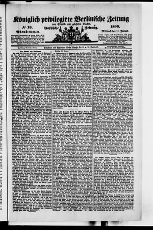Königlich privilegirte Berlinische Zeitung von Staats- und gelehrten Sachen vom 11.01.1899