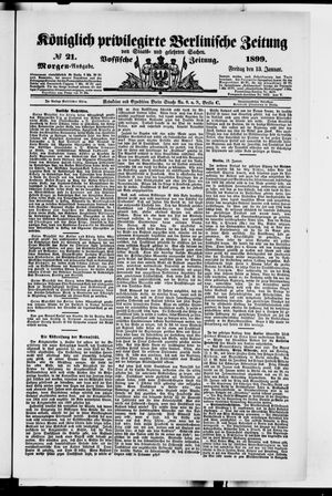 Königlich privilegirte Berlinische Zeitung von Staats- und gelehrten Sachen on Jan 13, 1899
