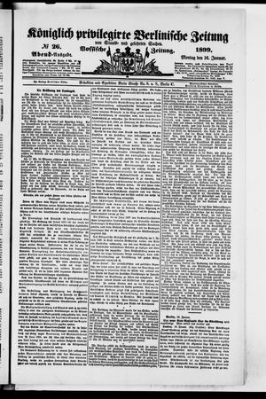 Königlich privilegirte Berlinische Zeitung von Staats- und gelehrten Sachen vom 16.01.1899